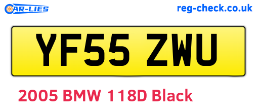 YF55ZWU are the vehicle registration plates.