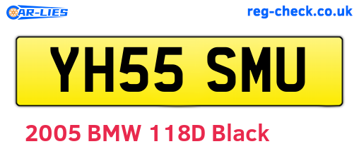 YH55SMU are the vehicle registration plates.