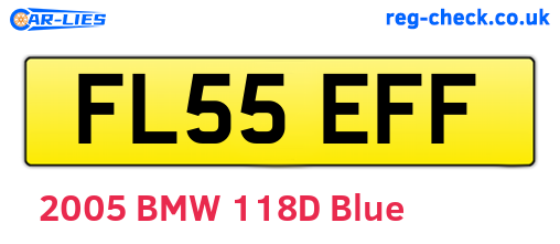 FL55EFF are the vehicle registration plates.