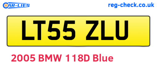 LT55ZLU are the vehicle registration plates.