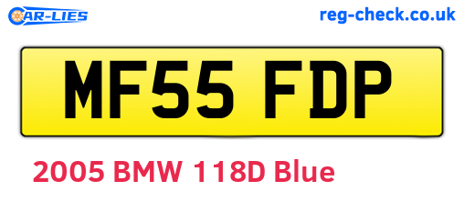 MF55FDP are the vehicle registration plates.