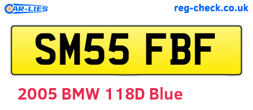 SM55FBF are the vehicle registration plates.
