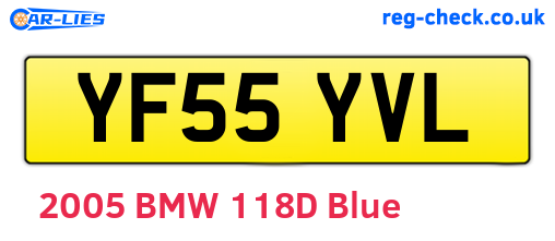 YF55YVL are the vehicle registration plates.