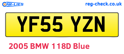 YF55YZN are the vehicle registration plates.