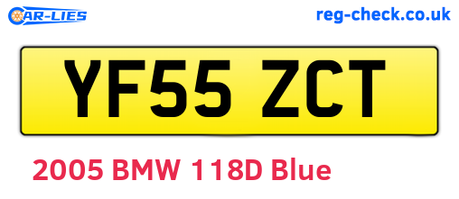 YF55ZCT are the vehicle registration plates.