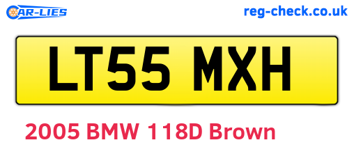 LT55MXH are the vehicle registration plates.