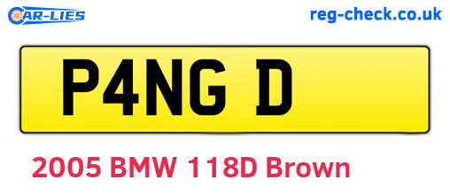 P4NGD are the vehicle registration plates.