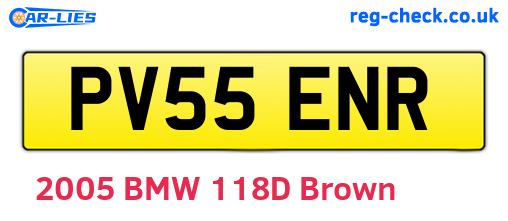 PV55ENR are the vehicle registration plates.
