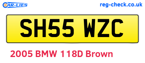 SH55WZC are the vehicle registration plates.