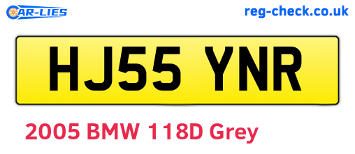 HJ55YNR are the vehicle registration plates.