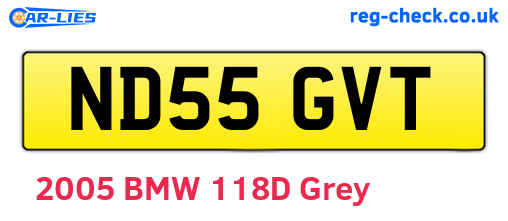ND55GVT are the vehicle registration plates.