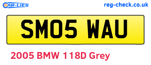 SM05WAU are the vehicle registration plates.