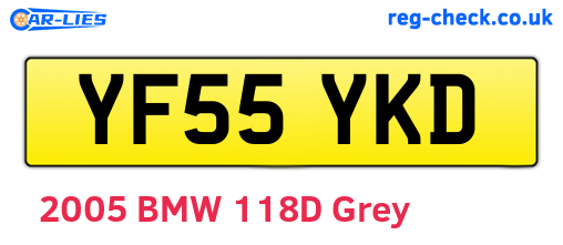 YF55YKD are the vehicle registration plates.