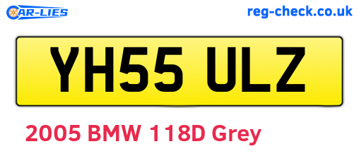 YH55ULZ are the vehicle registration plates.