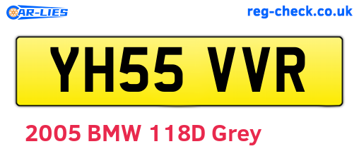 YH55VVR are the vehicle registration plates.