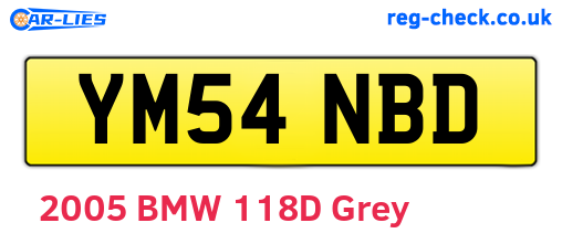 YM54NBD are the vehicle registration plates.