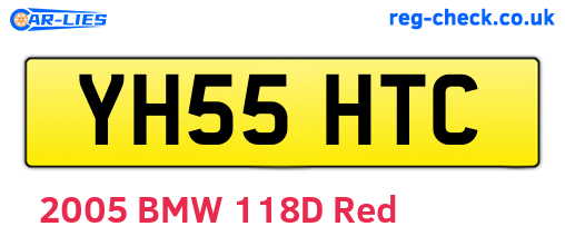 YH55HTC are the vehicle registration plates.