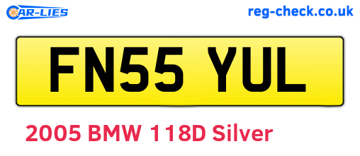 FN55YUL are the vehicle registration plates.
