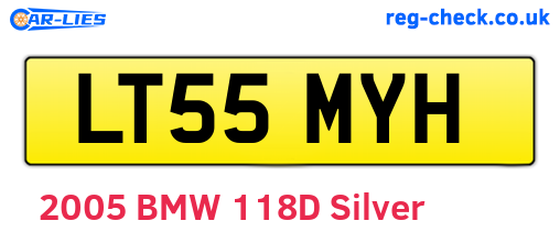 LT55MYH are the vehicle registration plates.