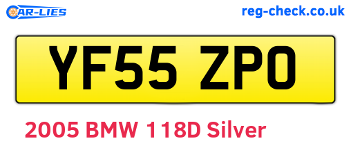 YF55ZPO are the vehicle registration plates.