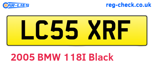LC55XRF are the vehicle registration plates.