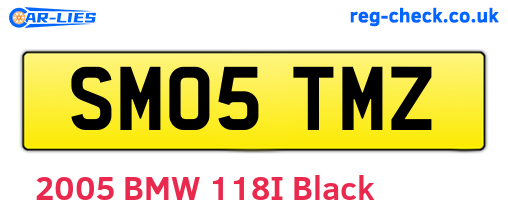 SM05TMZ are the vehicle registration plates.