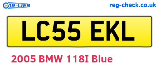 LC55EKL are the vehicle registration plates.