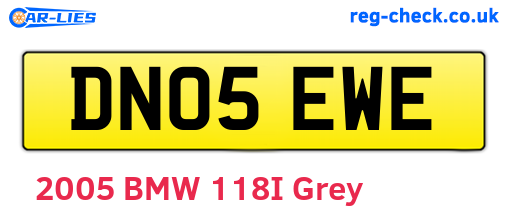 DN05EWE are the vehicle registration plates.