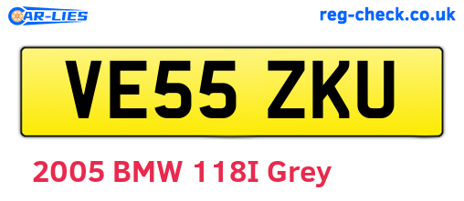 VE55ZKU are the vehicle registration plates.