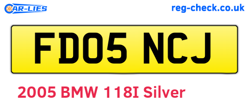 FD05NCJ are the vehicle registration plates.