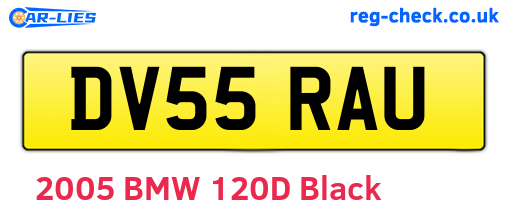 DV55RAU are the vehicle registration plates.