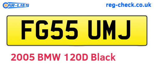 FG55UMJ are the vehicle registration plates.