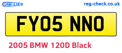 FY05NNO are the vehicle registration plates.