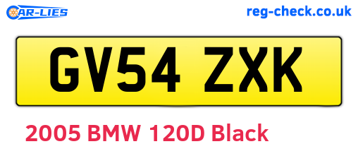 GV54ZXK are the vehicle registration plates.