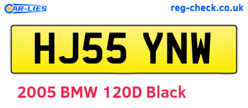 HJ55YNW are the vehicle registration plates.