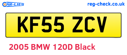 KF55ZCV are the vehicle registration plates.