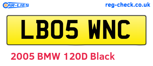 LB05WNC are the vehicle registration plates.