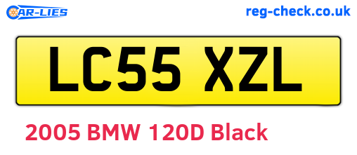 LC55XZL are the vehicle registration plates.