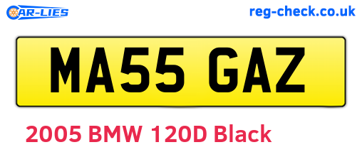 MA55GAZ are the vehicle registration plates.