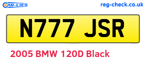 N777JSR are the vehicle registration plates.