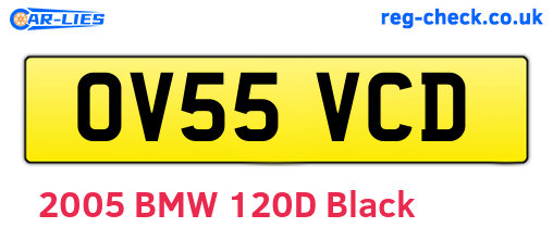 OV55VCD are the vehicle registration plates.