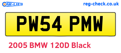PW54PMW are the vehicle registration plates.