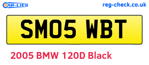 SM05WBT are the vehicle registration plates.