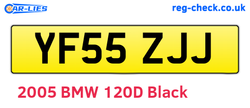 YF55ZJJ are the vehicle registration plates.
