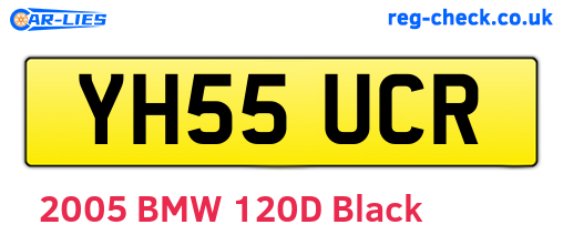 YH55UCR are the vehicle registration plates.