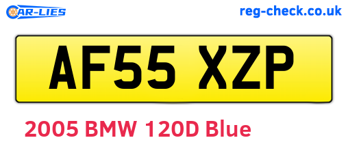 AF55XZP are the vehicle registration plates.