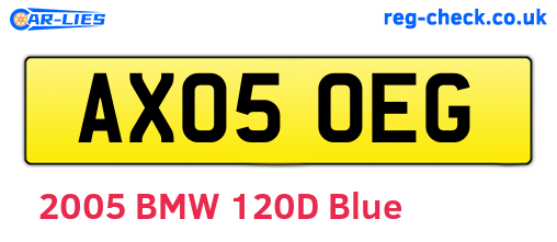 AX05OEG are the vehicle registration plates.