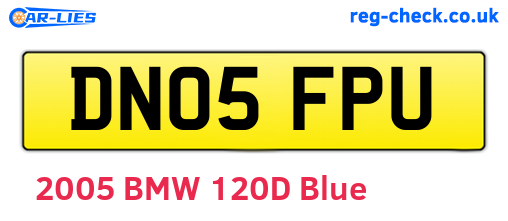 DN05FPU are the vehicle registration plates.