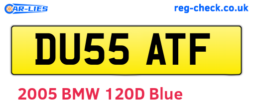 DU55ATF are the vehicle registration plates.