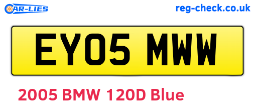 EY05MWW are the vehicle registration plates.